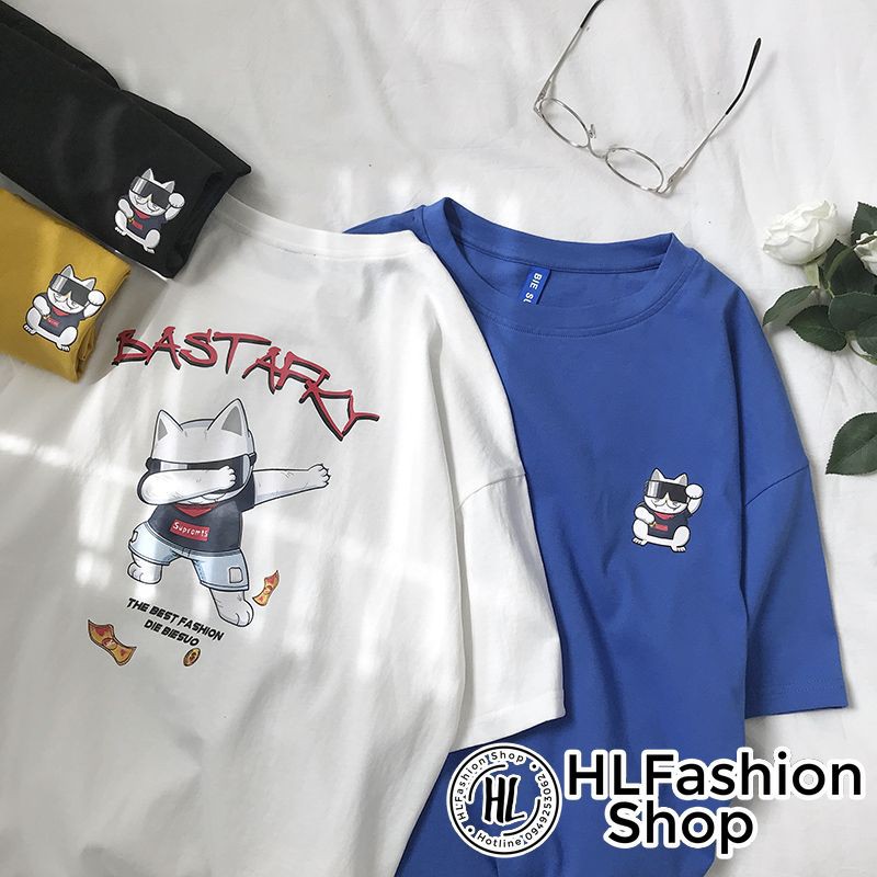 Áo thun tay lỡ nam form rộng BASTAFKY cực cool, áo phông form rộng size HLFashion | BigBuy360 - bigbuy360.vn