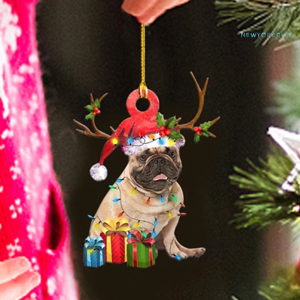 Chú Chó Gỗ Treo Trang Trí Giáng Sinh
