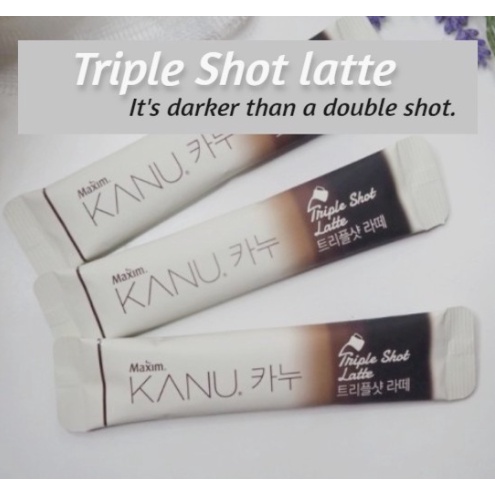 Cà phê hòa tan uống liền dạng thanh MAXIM KANU dòng Latte vị cà phê gấp đôi nhiều loại tùy chọn
