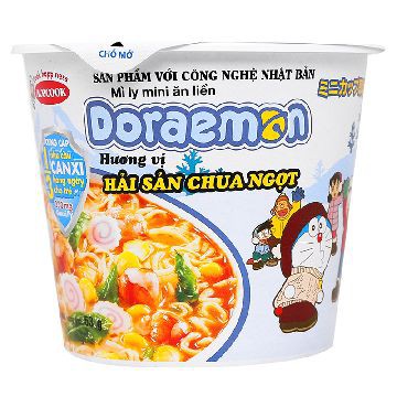 Mì Mini Doremon Hải Sản Acecook Ly 53G/ Hàu sữa phô mai ly 48G