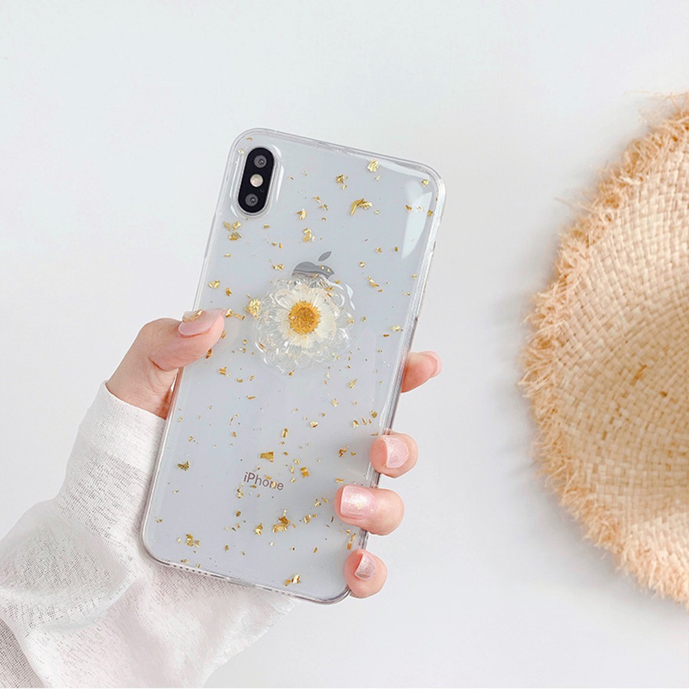 Ốp Điện Thoại Trong Suốt Họa Tiết Hoa Cúc Xinh Xắn Cho iPhone 11Pro Max 8plus XS XR X | BigBuy360 - bigbuy360.vn