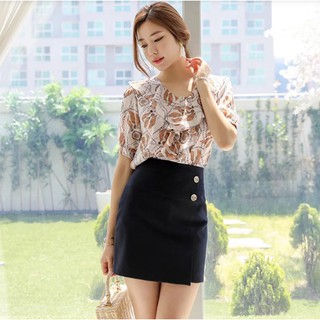 Chân váy ngắn đắp chéo công sở