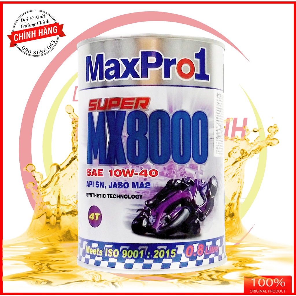 Nhớt Maxpro 1 MX8000 10W40 dành cho xe số, tay côn