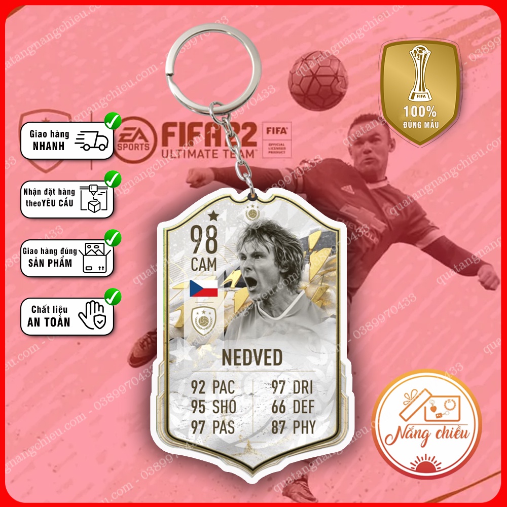 Móc Khóa Pavel Nedved, Thẻ Legend ☘️MÓC KHÓA CẦU THỦ☘️