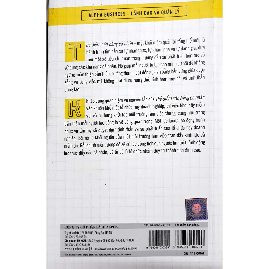 Sách - Thẻ điểm cân bằng cá nhân | BigBuy360 - bigbuy360.vn