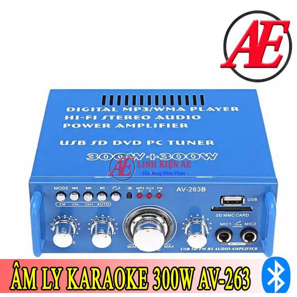 Âm Ly Karaoke Bluetooth 2x300W