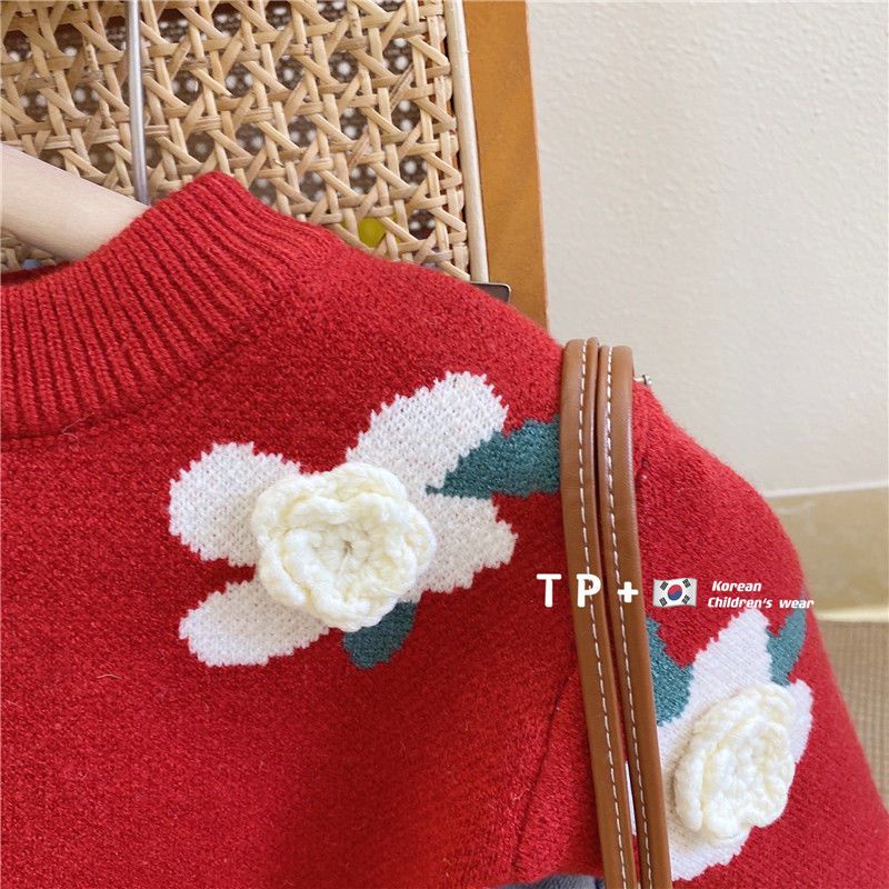 Áo Sweater Dày Chui Đầu Thời Trang Thu Đông 2022 Mới Cho Bé Gái MNJ2