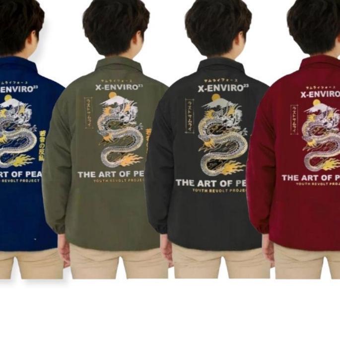(Áo Khoác Huấn Luyện Viên Dragon Trẻ Em 4 Màu Áo Khoác Dù 5/10 Tuổi Cho Nam Và Nữ.