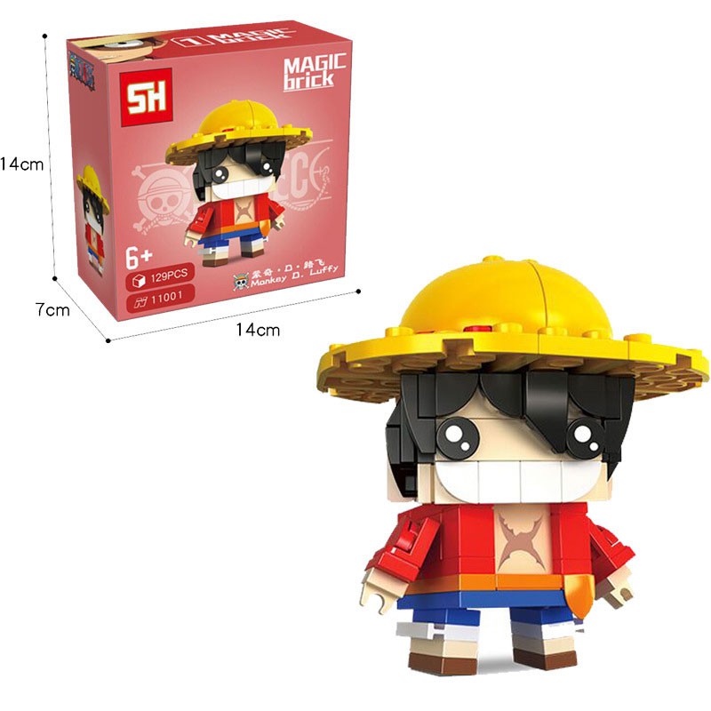 Bộ đồ chơi lắp ráp Các nhân vật hoạt hình Luffy,Zoro,Captain, Iron man,Sogoku chất liệu nhựa ABS an toàn  LegoStyle