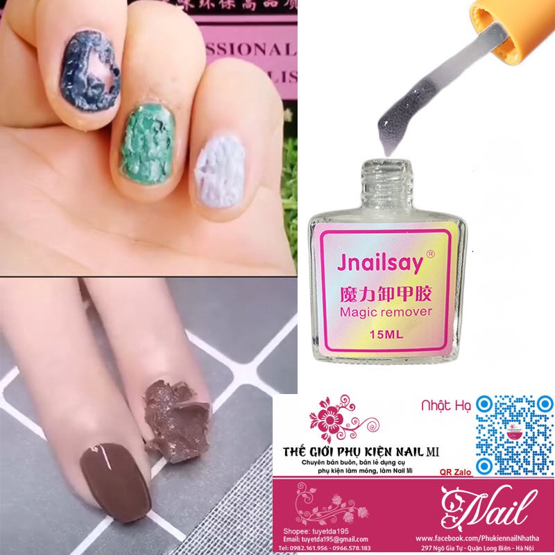 Nước Phá Gel, Tháo Sơn Gel JnailSay Tháo Nhanh Rất Hữu Dụng Với Thợ Làm Nail