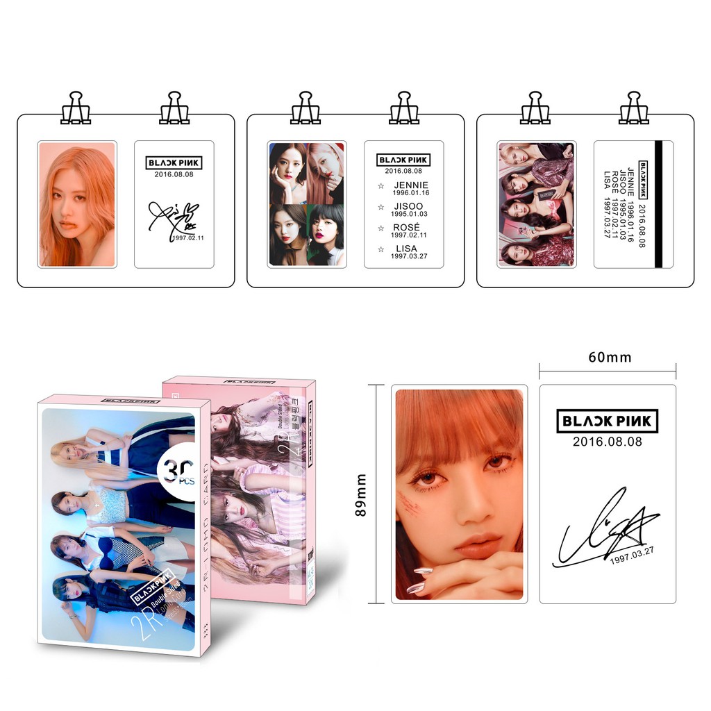 [MUA 1 TẶNG 1] 20 mẫu Lomo card 30 ảnh thành viên BLACKPINK hộp bóng siêu nét 1080HD