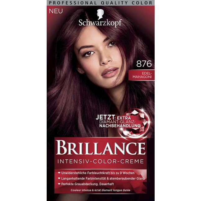 Thuốc nhuộm tóc Schwarzkopf Brillance 876 - Màu nâu đỏ