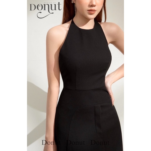 Váy yếm đen dáng dài