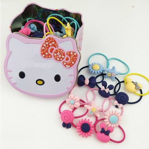 Hộp thun kitty 40 sợi bông hoa trái cây xinh đẹp