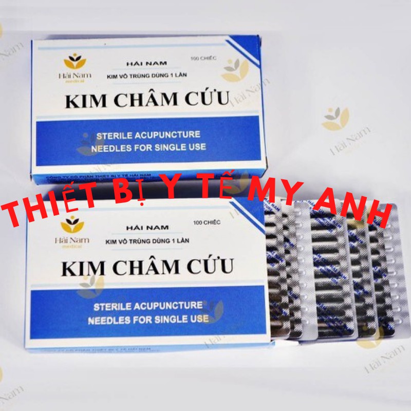 Kim châm cứu, kim hải nam số 9 vỉ 100 kim