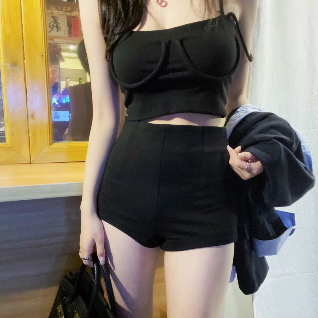 QUẦN SHORT DANCE LƯNG CAO, Idol Kpop nữ 2022 chất đẹp mầu trắng đen deal tốt