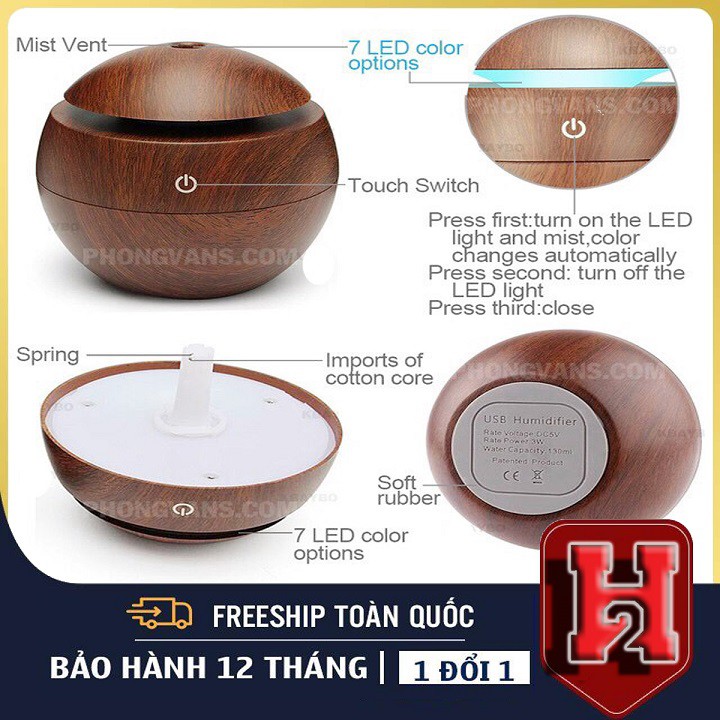 Máy Xông Tinh Dầu Shopee❤️TẶNG QUẠT MINI TRỊ GIÁ 45K ❤️ GIÁ RẺ ĐẸP