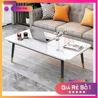 Bàn sofa phòng khách phong cách hiện đại dài 1m2*60cm mặt gỗ mạ vân đá phủ bóng BAT022