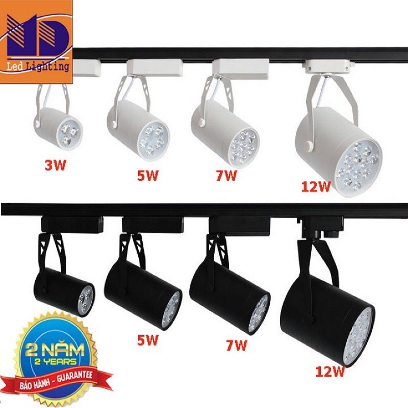 [ Bảo hành 2 năm ] Đèn Led rọi ray vỏ trắng MÀU TRUNG TÍNH 3W,7W,12W-Lỗi 1 đổi 1