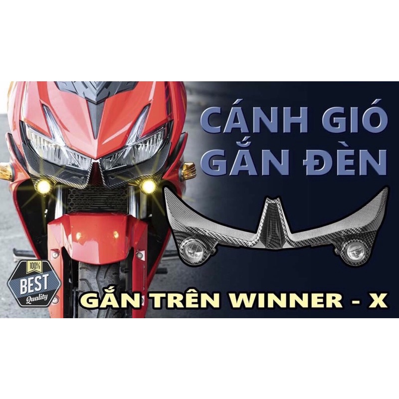 Cánh gió gắn đèn Winner X nhiều màu chính hãng Universe