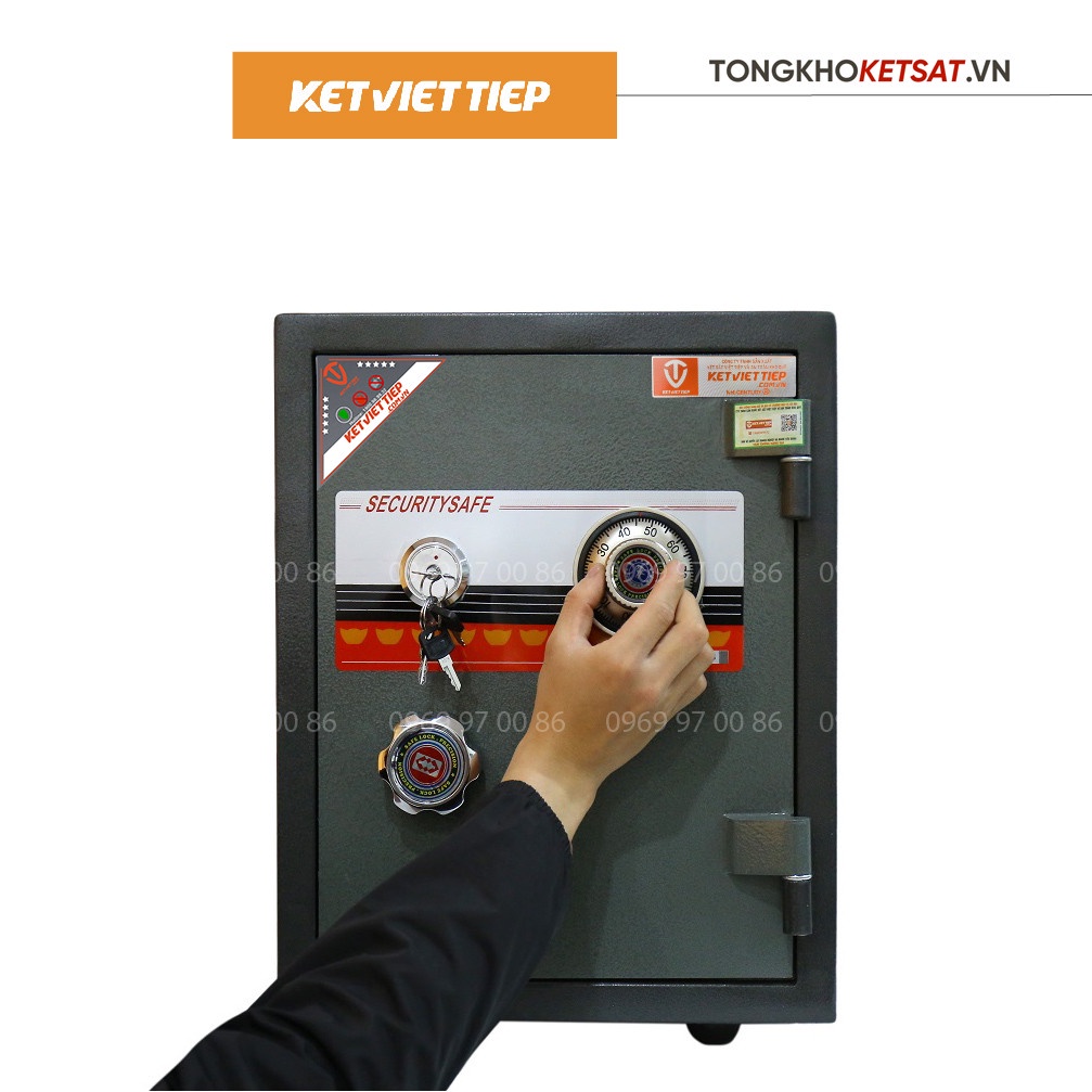 Két Sắt Mini Khóa Cơ Việt Tiệp 2 Tầng K88BLN-KC Nặng 55kg (Miễn Phí Giao Hàng Toàn Quốc)