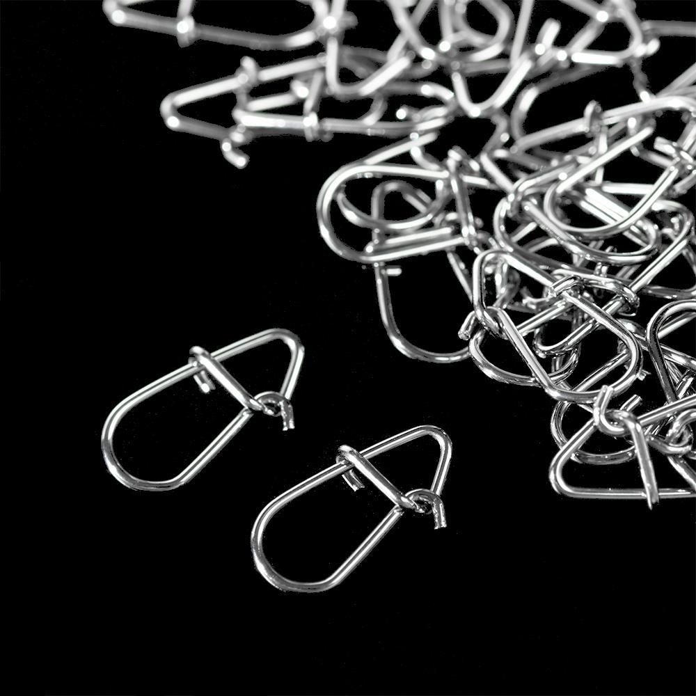 Set 100 Khoen Inox Hình Oval Chia Ngăn Di Động Chất Lượng Cao Tiện Dụng Cho Câu Cá