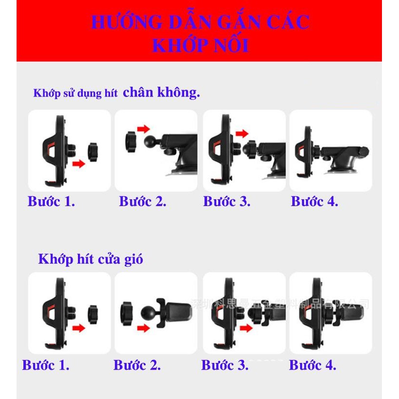 Giá đỡ kẹp điện thoại trên xe hơi, ô tô điều chỉnh 360 độ loại siêu chắc chắn | BigBuy360 - bigbuy360.vn