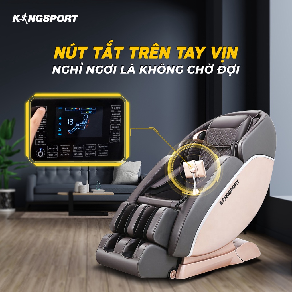 Ghế massage KINGSPORT G41 New, mẫu hot 2021, tự động mát xa đa năng, massage 3D chân thực