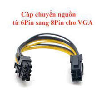Cáp Chuyển Nguồn Từ 6 Pin Sang 8 Pin Cho VGA-C6