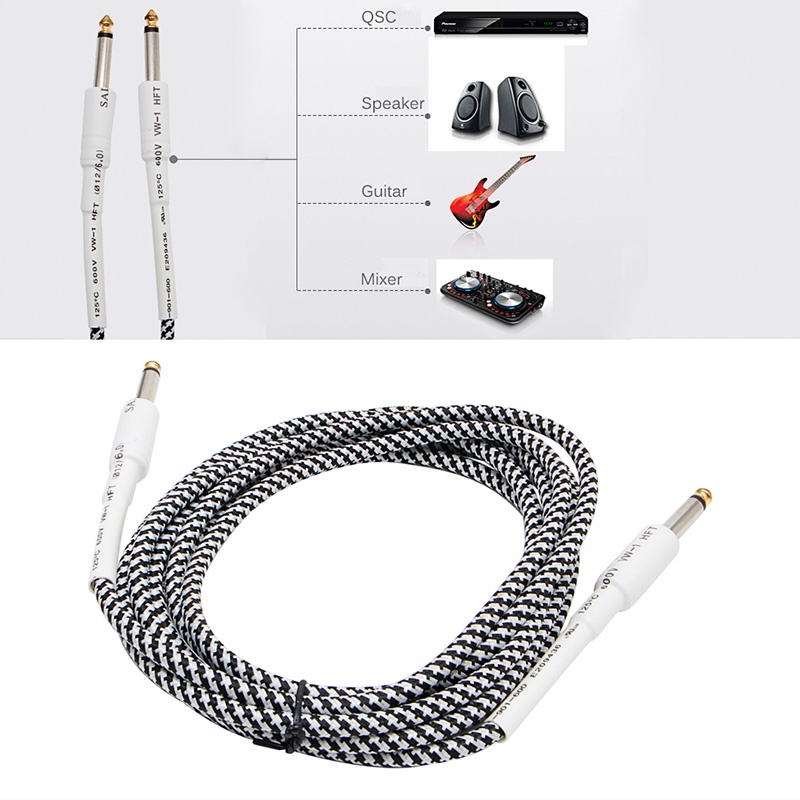 Cáp Chuyển Đổi Đầu Cắm Đơn 6.35mm 6-26FT Sang Cổng Cắm 6.35mm Cho Đàn Guitar Bass