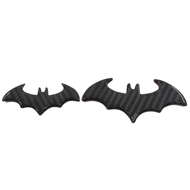 1 Nhãn Dán Trang Trí Xe Hơi Xe Máy Họa Tiết Batman 3D Bằng Sợi Carbon Chất Lượng Cao