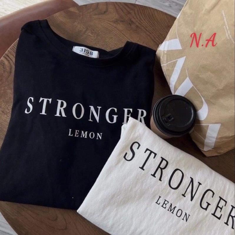 Áo Phông Oversize In STRONGER Tag 3158 Chất KHÔ Mặc Đôi Nam Nữ