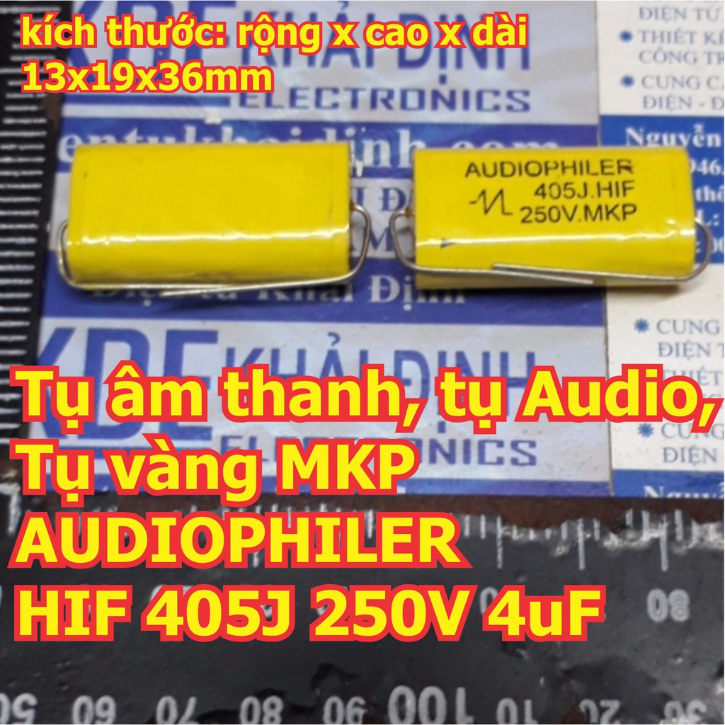 3 cái Tụ âm thanh, tụ Audio, Tụ vàng MKP AUDIOPHILER HIF 405J 250V 4uF kde5968