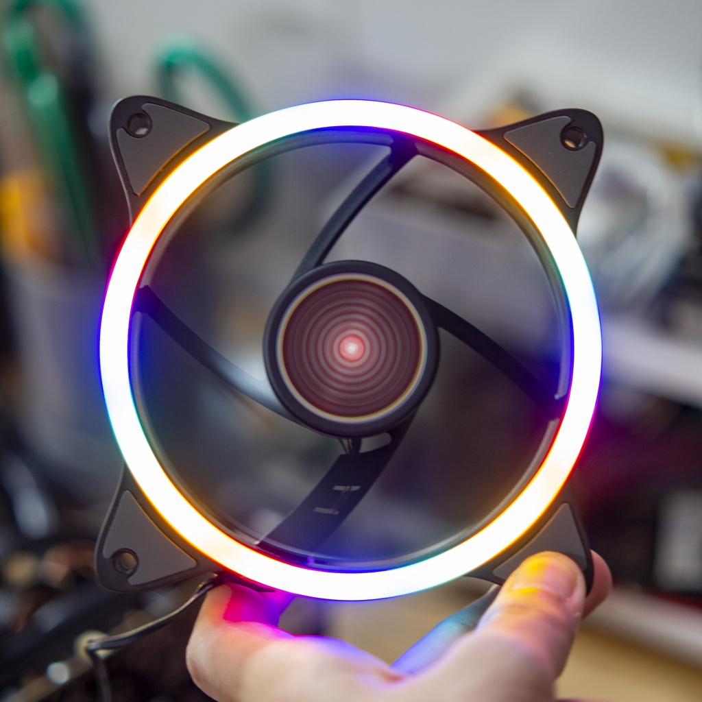 Quạt tản nhiệt Led RGB Coolmoon Ele 3C - Không Cần Hub 12CM