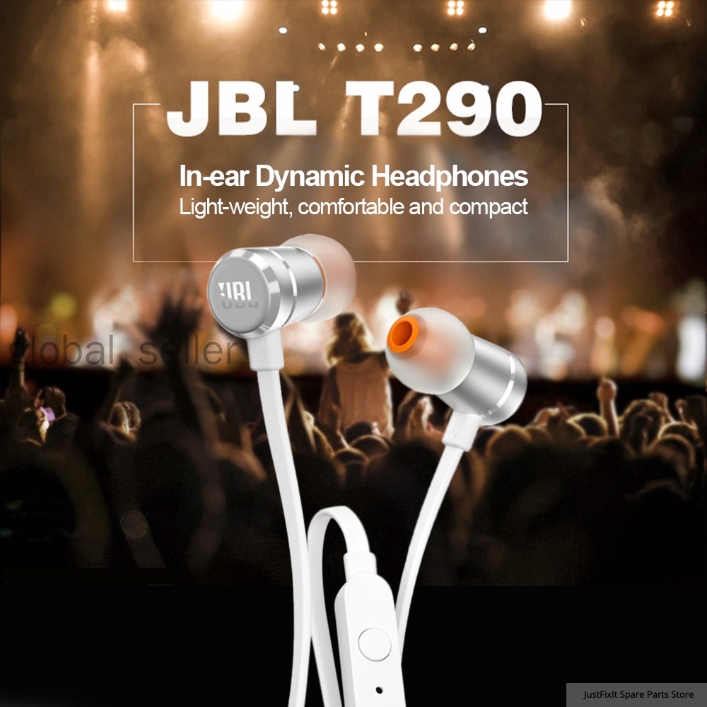 ♛Tai nghe JBL T290 có giắc cắm 3.5mm tích hợp micro