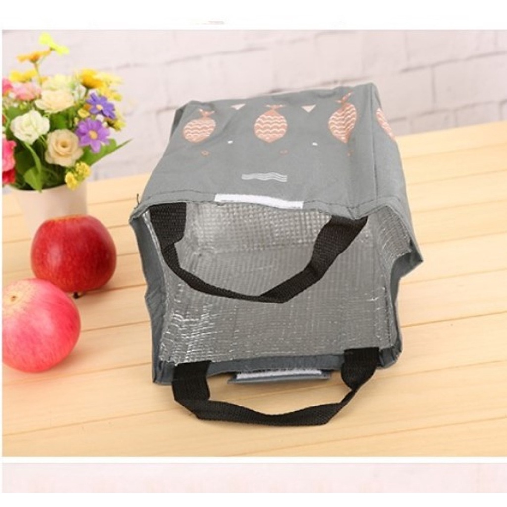 Túi Giữ Nhiệt Hình Cá Đựng Hộp Cơm Văn Phòng Lót Bạc Siêu To Siêu Tiện Lợi 21 x 17 x 15cm