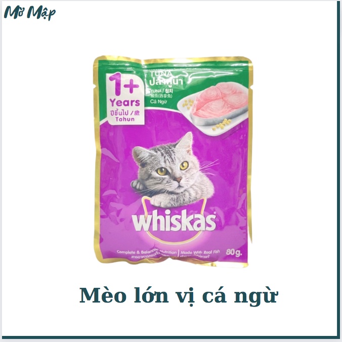 Pate cho mèo - PATE WHISKAS Nhiều Vị Gói 80 gram - MỜ MẬP PETSHOP