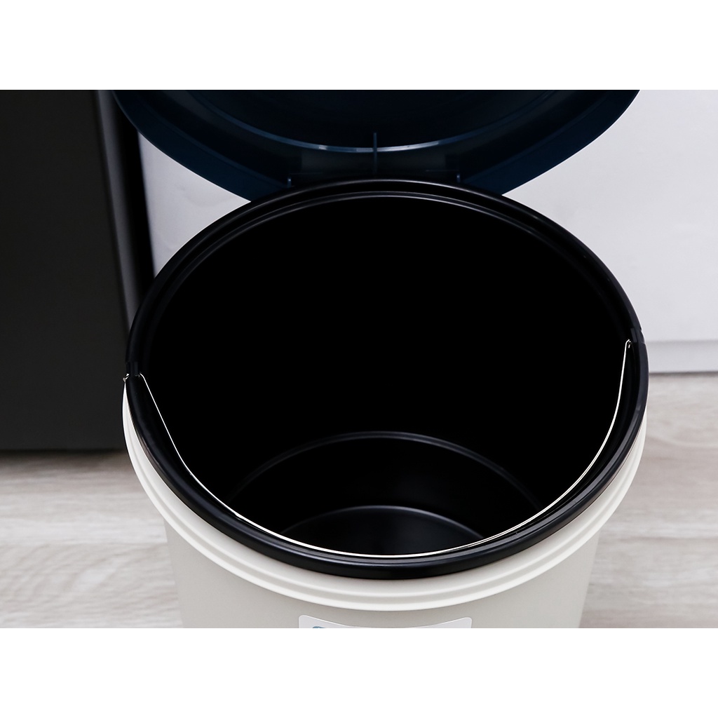 Thùng rác đạp tròn Inochi Hiro 12L - Ag+  kháng khuẩn khử mùi