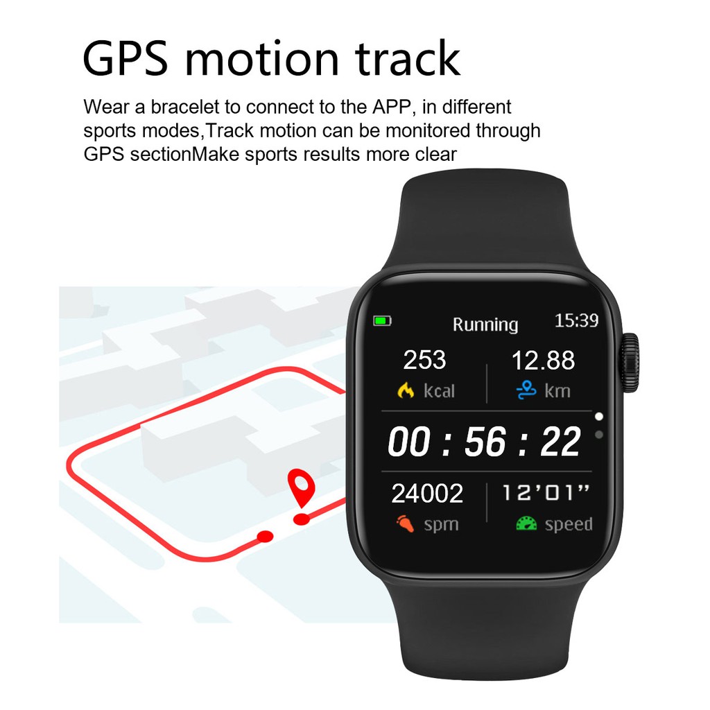 W27 Đồng hồ thông minh 1.75 Inch Series 6 Toàn màn hình cảm ứng Bluetooth Call GPS Music Iwo 15 Smart Watch FK78 W26 HW12 W34 T500