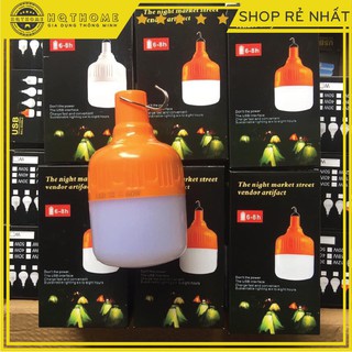 Bóng Đèn Tích Điện 6-8h - Loại 120w, 100w,60w Sạc Tích Điện Có Móc Treo