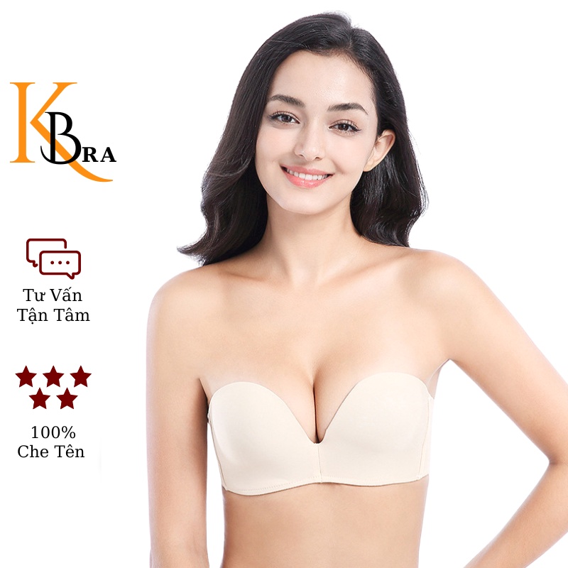 Áo Ngực Không Gọng Nâng Ngực Cúp Ngang Ngực Phối Ren Chống Tụt KBRA 219