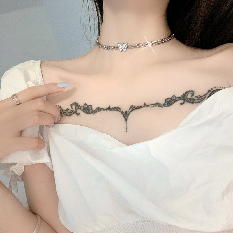 Vòng Cổ Choker Mặt Bướm Đính Đá Sang Trọng Cho Nữ