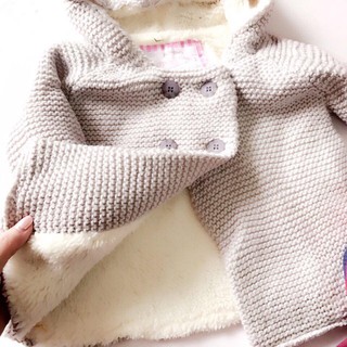 Áo Zara knit lót lông Cho bé