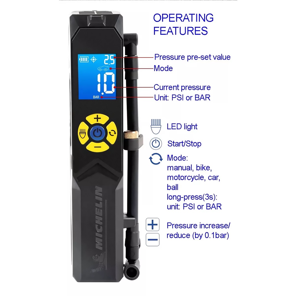 MÁY BƠM SẠC ĐIỆN MINI MICHELIN 3321