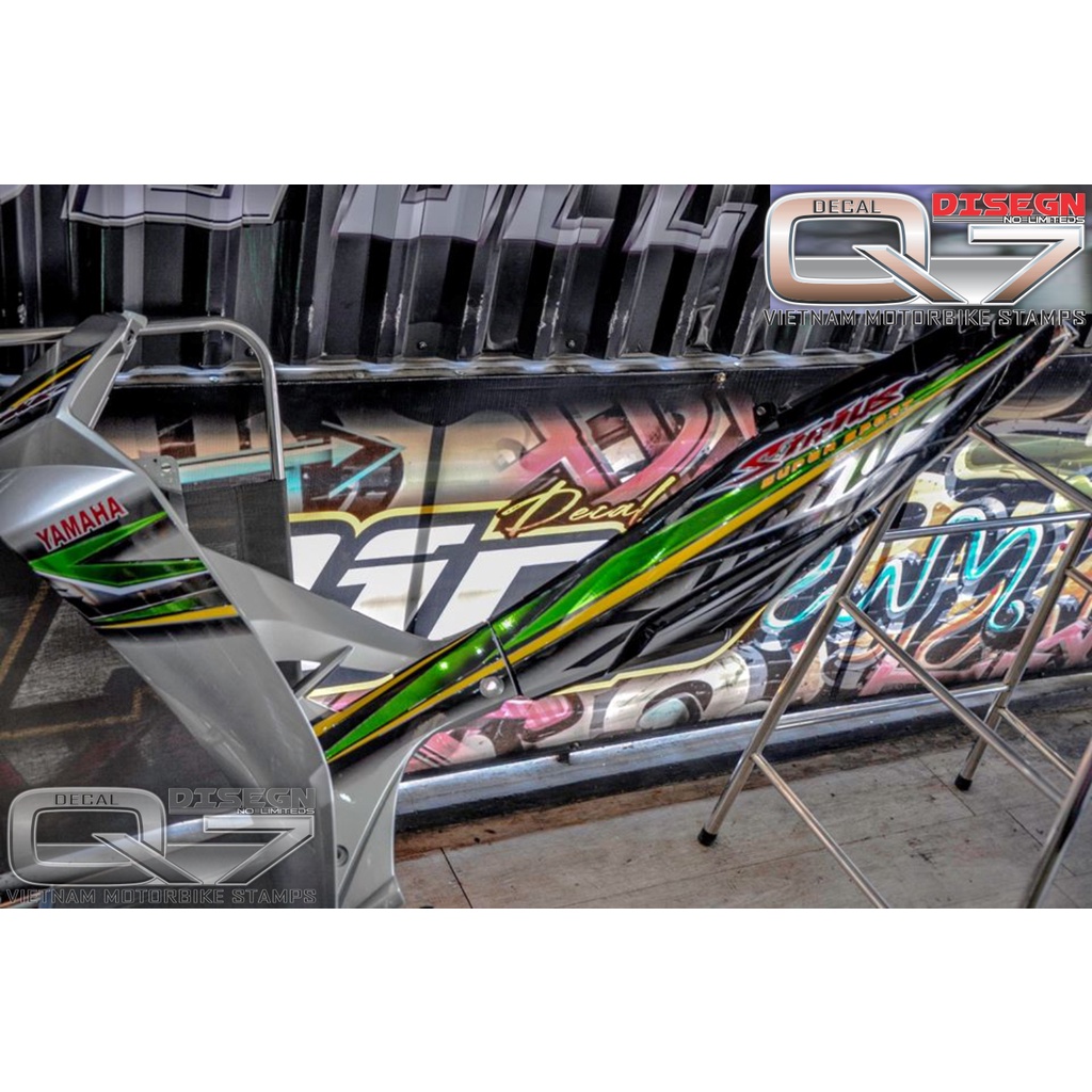 Tem Rời Sirius 110 Xanh Bạc Đen