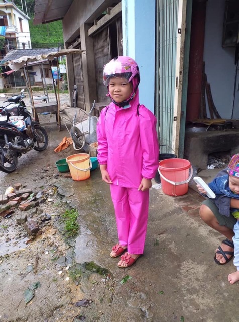 Bộ áo mưa trẻ em chống thấm cao cấp Khánh Chi