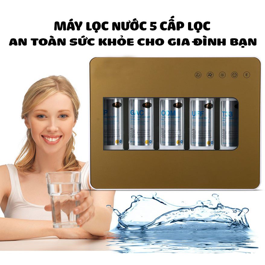 Máy lọc nước uống trực tiếp 5 cấp độ lọc sử dụng công nghệ lọc tiên tiến ULTRA FILTRATION cao cấp thế hệ mới