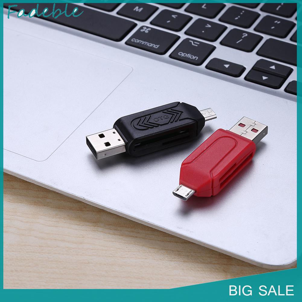 Đầu Đọc Thẻ Nhớ Usb 2.0 Otg Tf / Sd Đa Năng