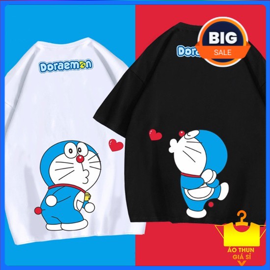 Áo thun DOREMON cặp đôi siêu cute - Cotton Thun - Phong Cách - Dẽ Thương - Cá Tính.