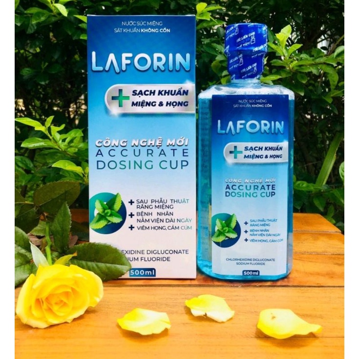 Laforin 500ml - Nước súc miệng sạch khuẩn, ngăn ngừa viêm lợi, đánh bay nhiệt miệng